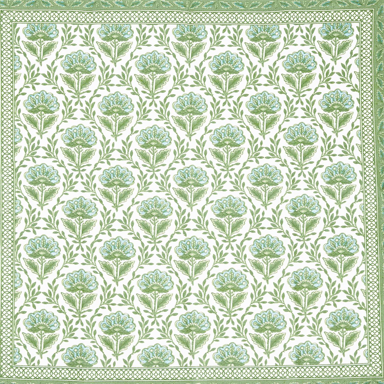 Green Floral Napkins - Set of 4