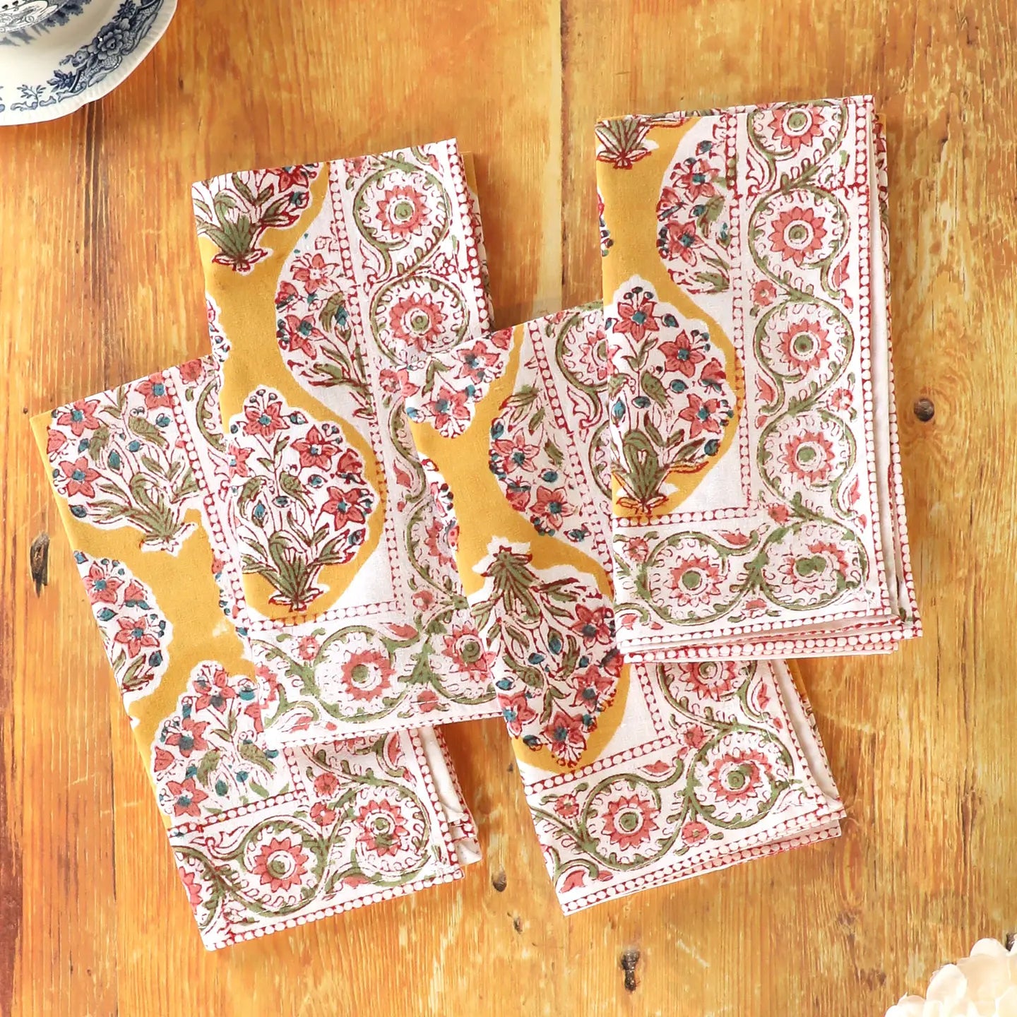 Hazel Block Print Napkin - Set of 4