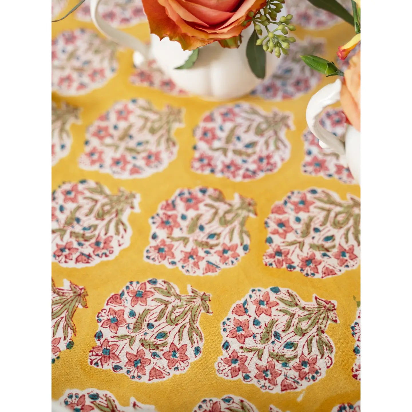 Hazel Block Print Tablecloth