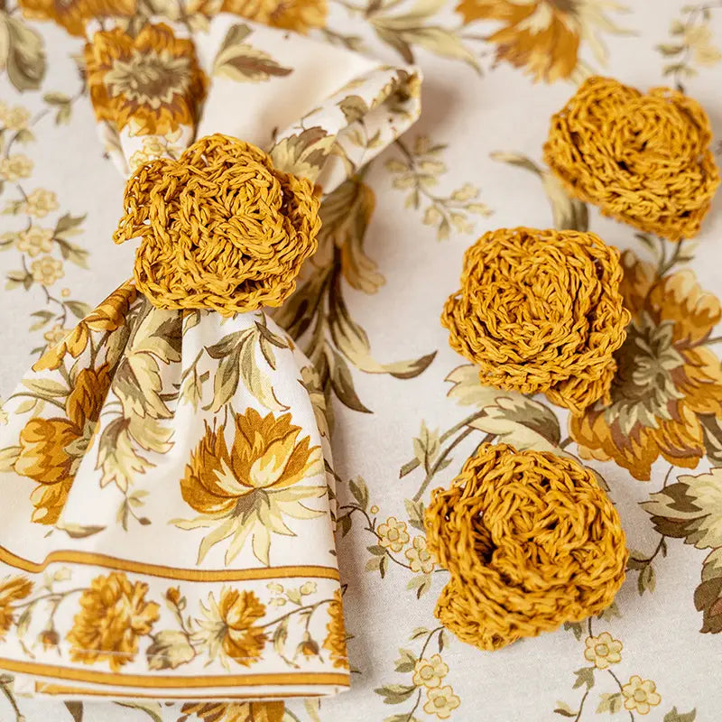 Raffia Napkin Ring - Set of 4