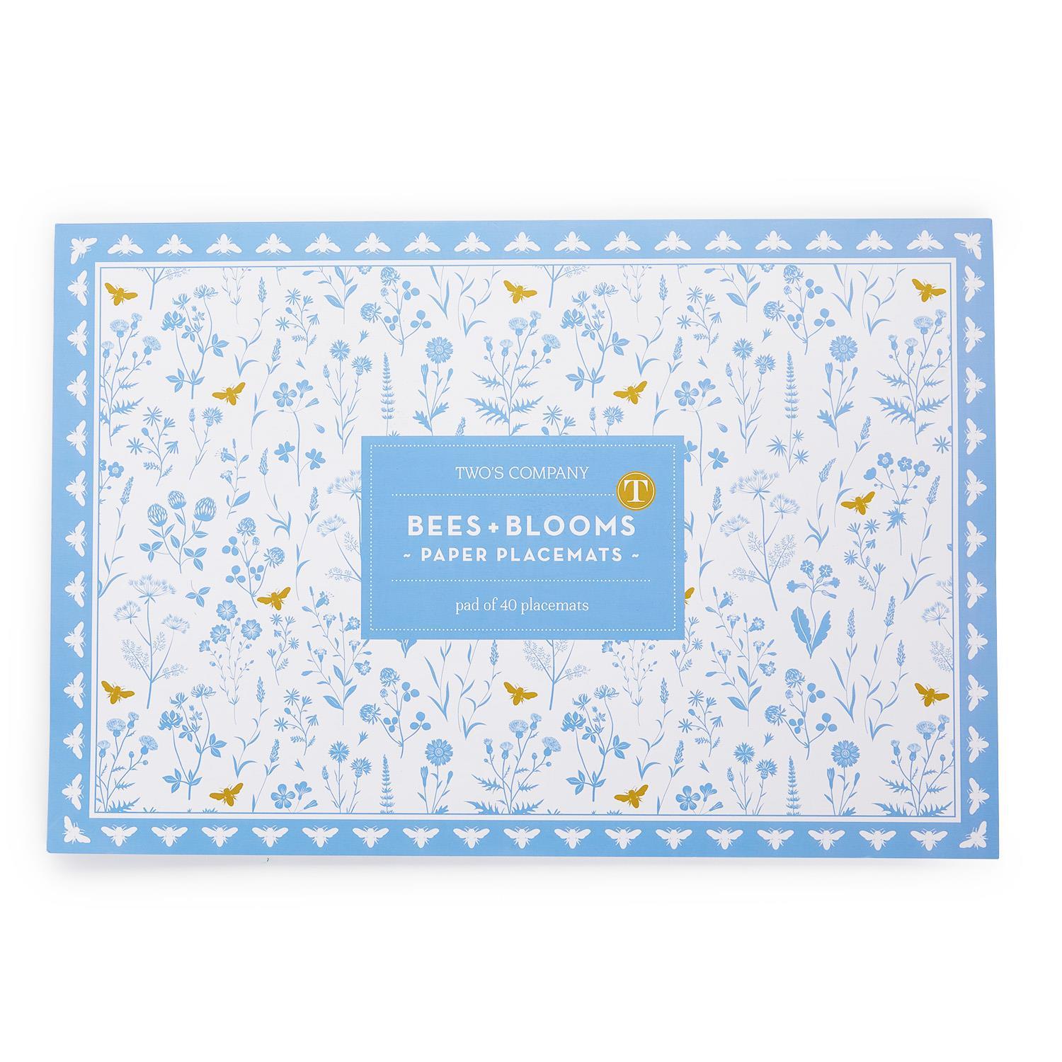 Bees and Blooms 40 Pc Paper Placemts