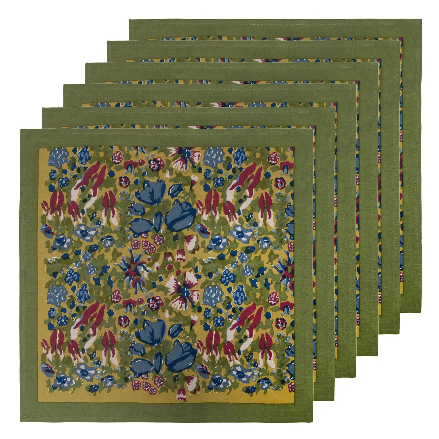 Jardin Blue & Vert Napkin - Set of 6