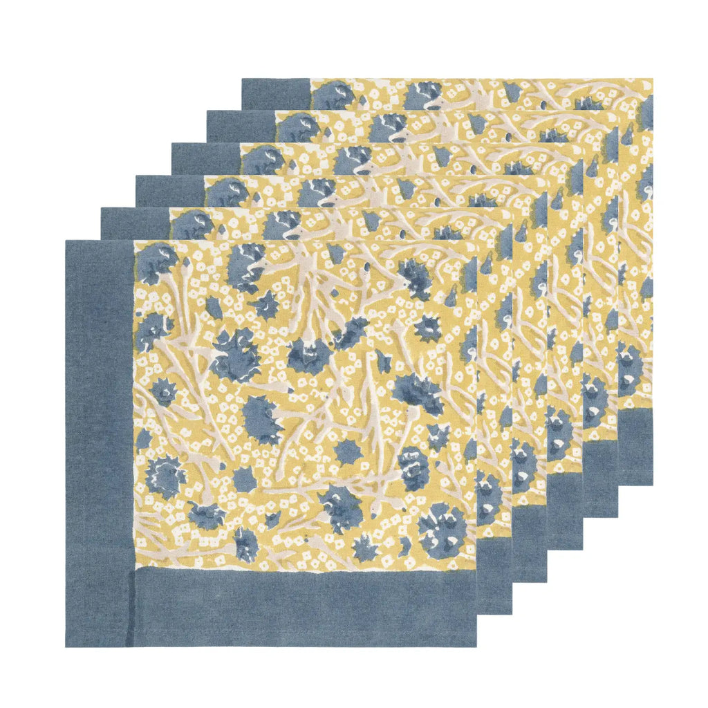 Meadows Blue & Green Napkins - Set of 6