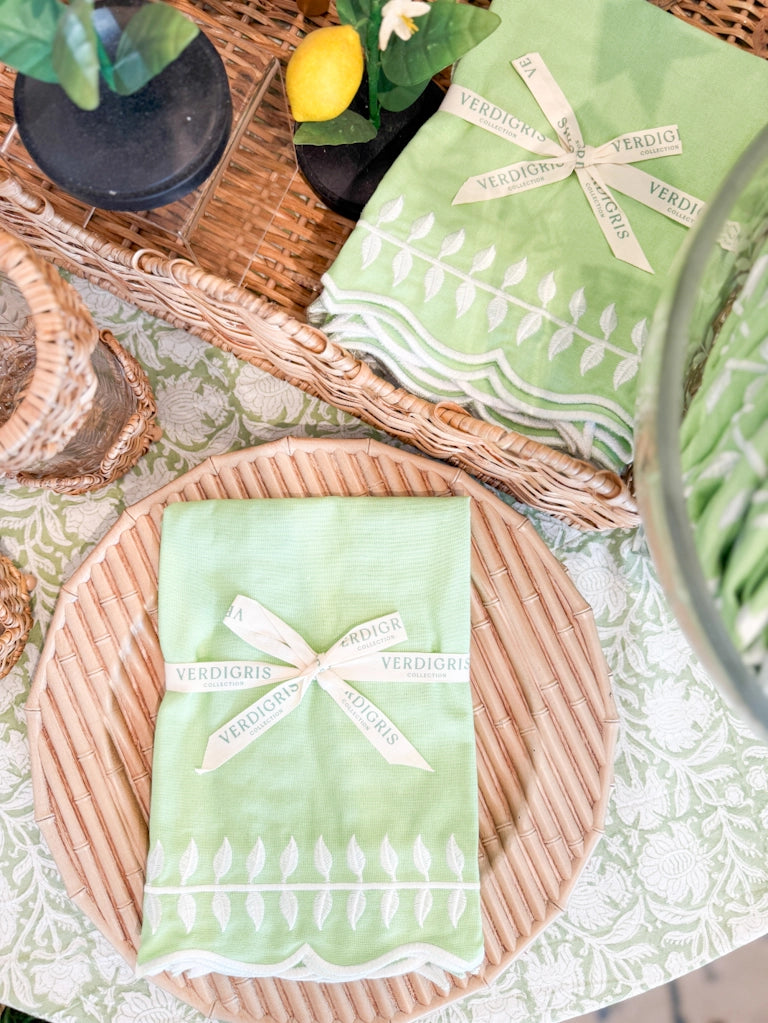 Embroidered Square Napkins or Placemat - Set of 2