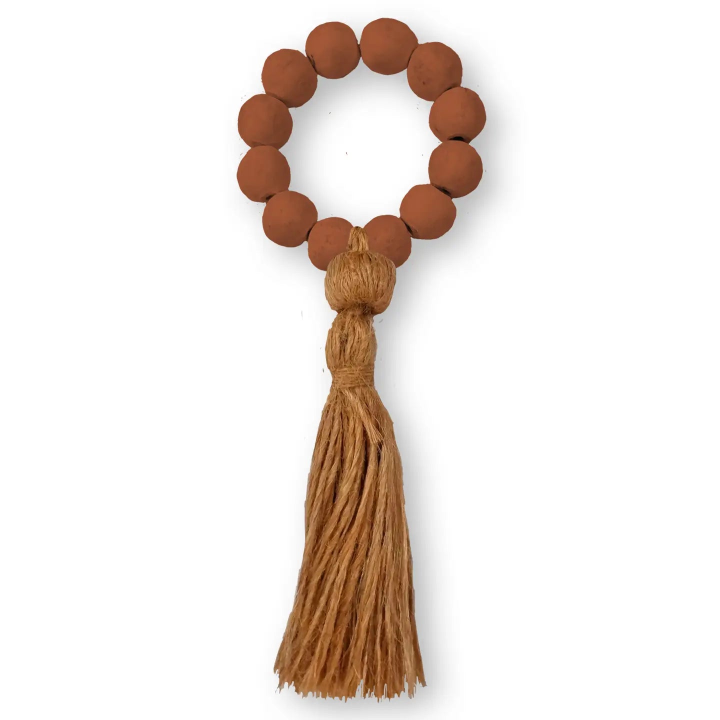 Terracotta Bead with Jute Napkin Ring - Set of 4