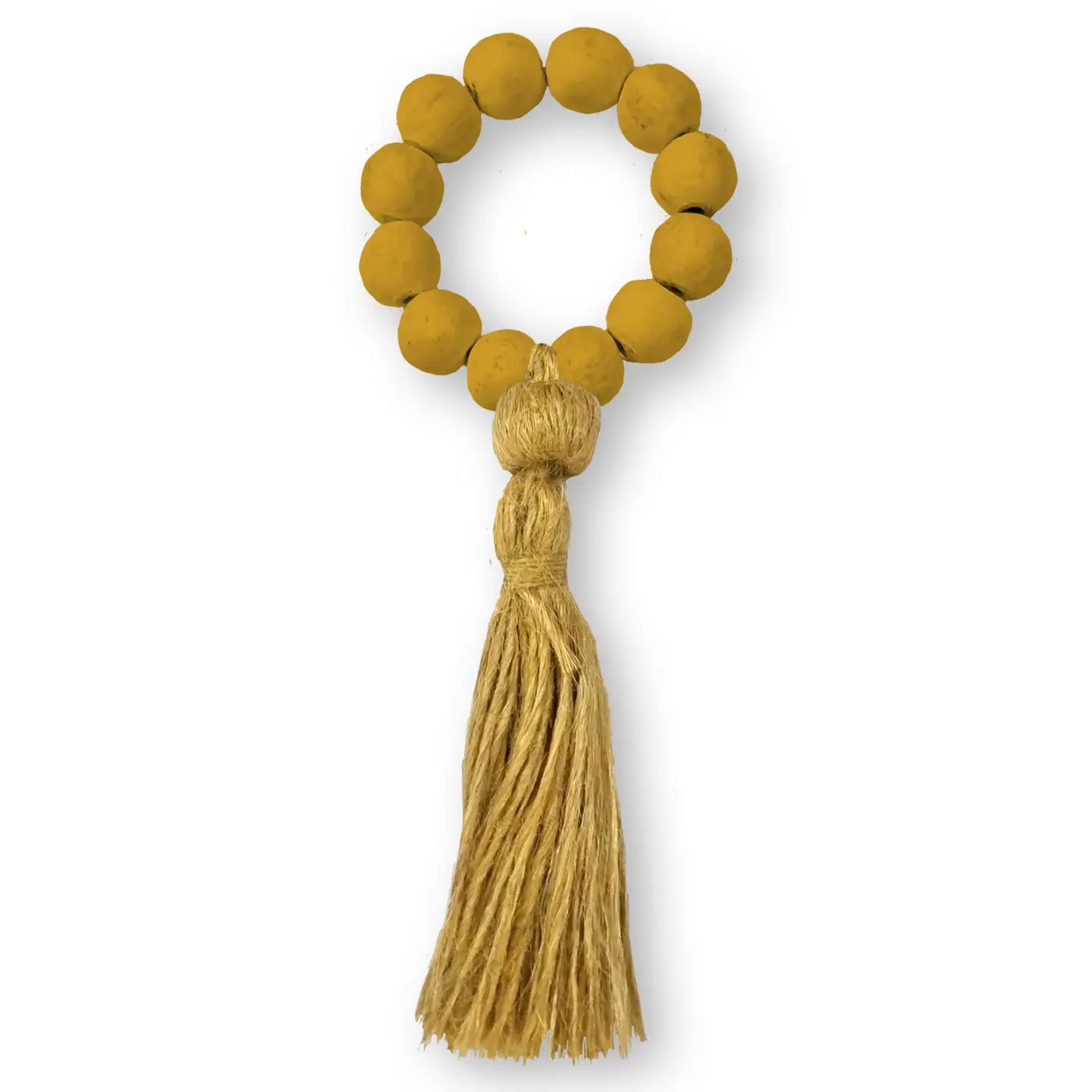 Terracotta Bead with Jute Napkin Ring - Set of 4