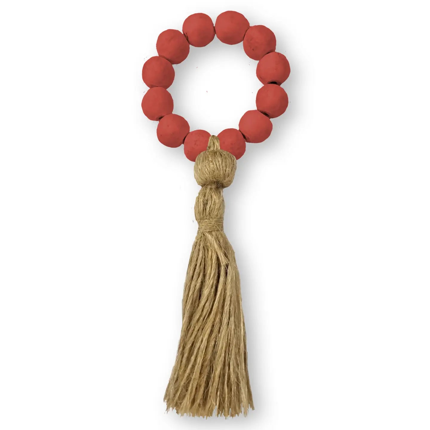 Terracotta Bead with Jute Napkin Ring - Set of 4