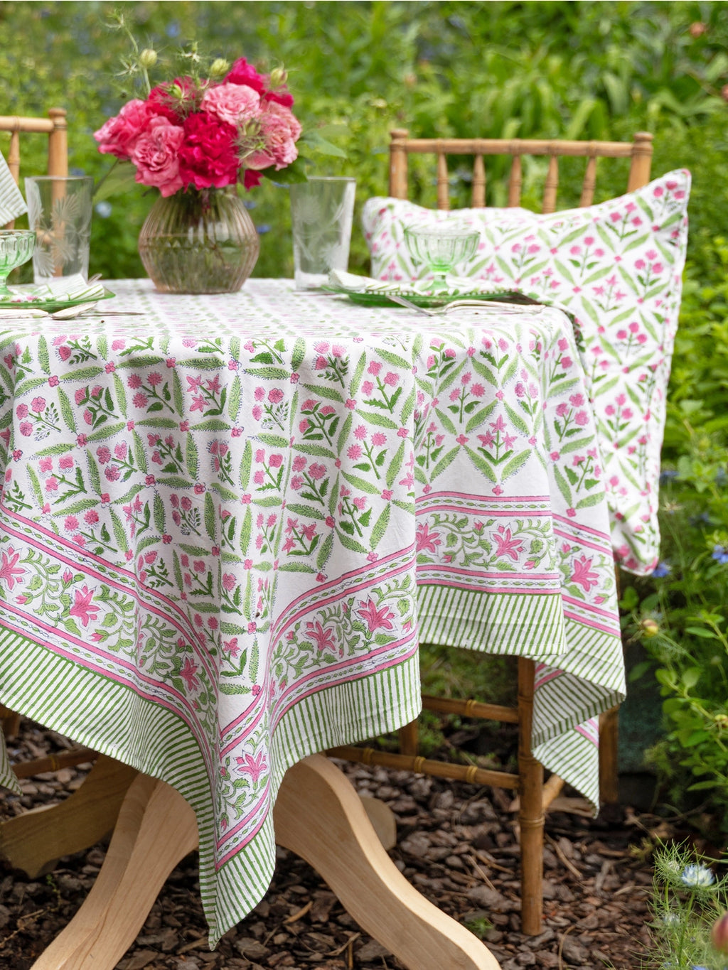 Gazebo Block Print Tablecloth