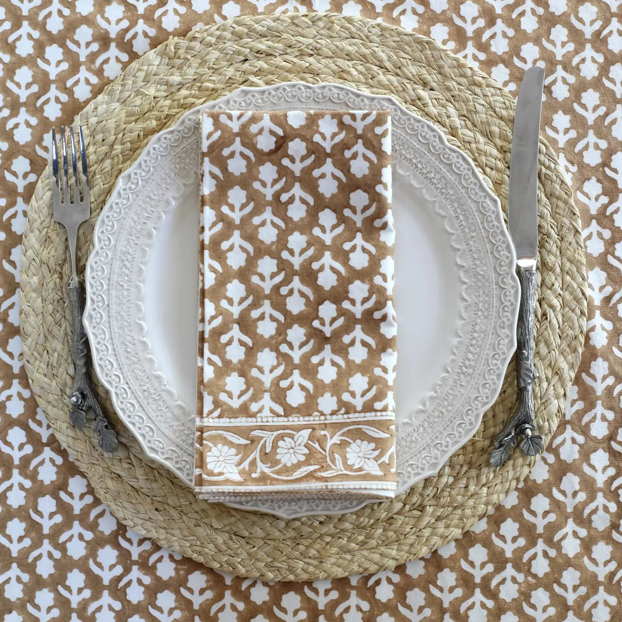 Napkin Charlotte Caramel - Set of 4