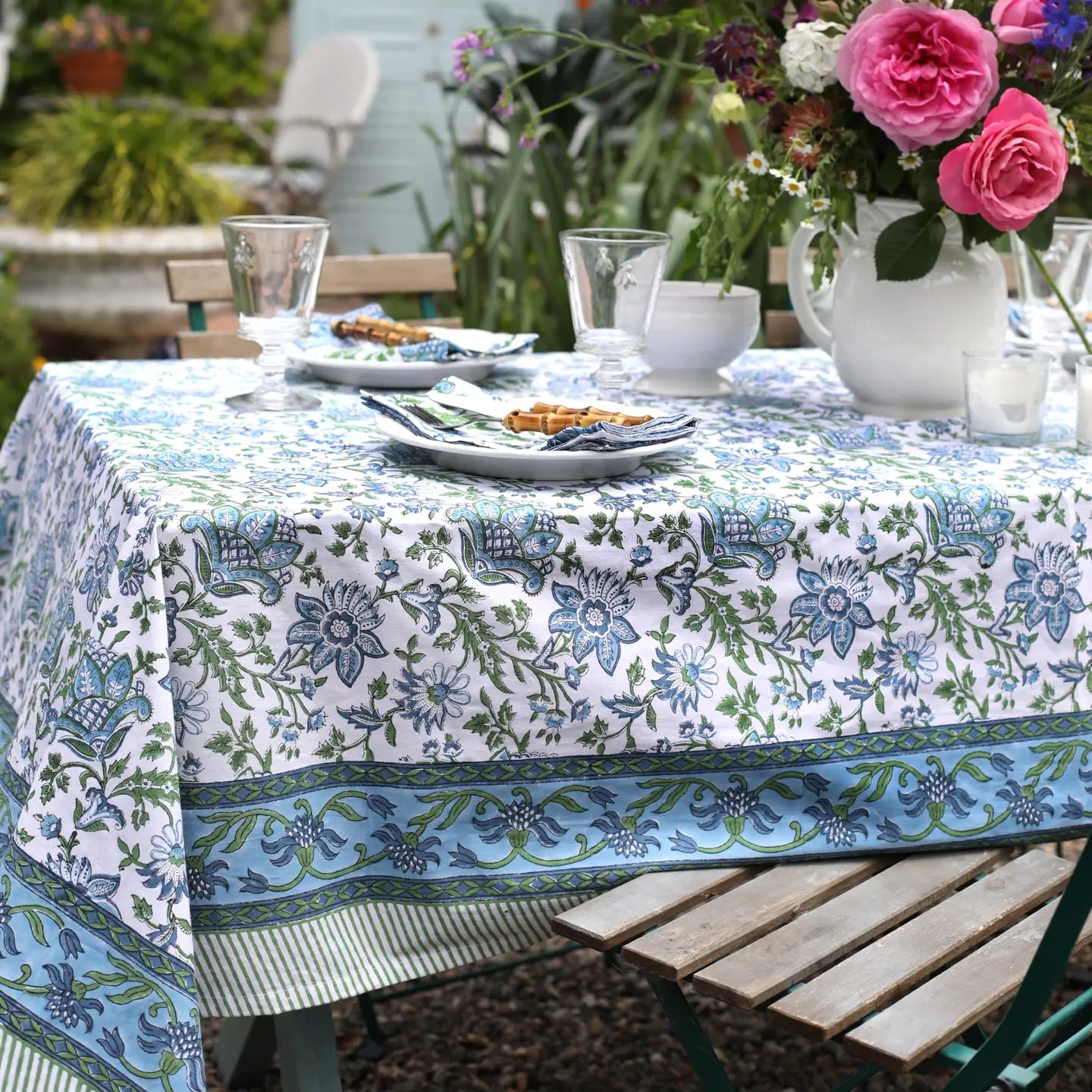 Tablecloth Gayatri Blue/Green