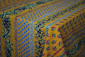 Olives & Mimosa Orange Tablecloth